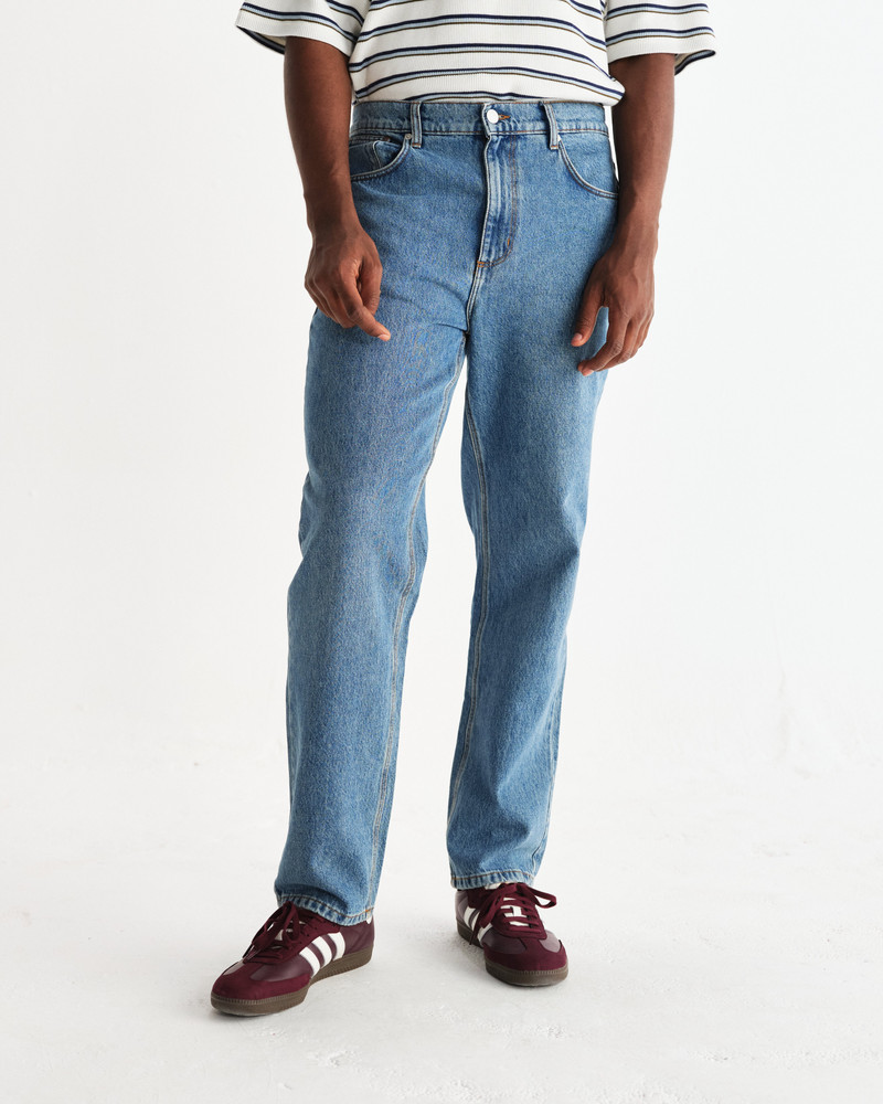 Wax London Russell - Vintage Blue Straight Fit Denim Jeans outlook