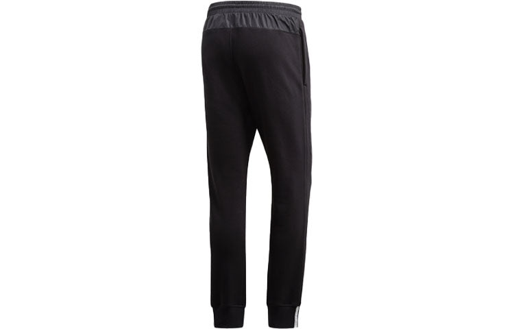 adidas originals Vocal Pants Logo Printing Splicing Bundle Feet Sports Pants Black FP7708 - 2