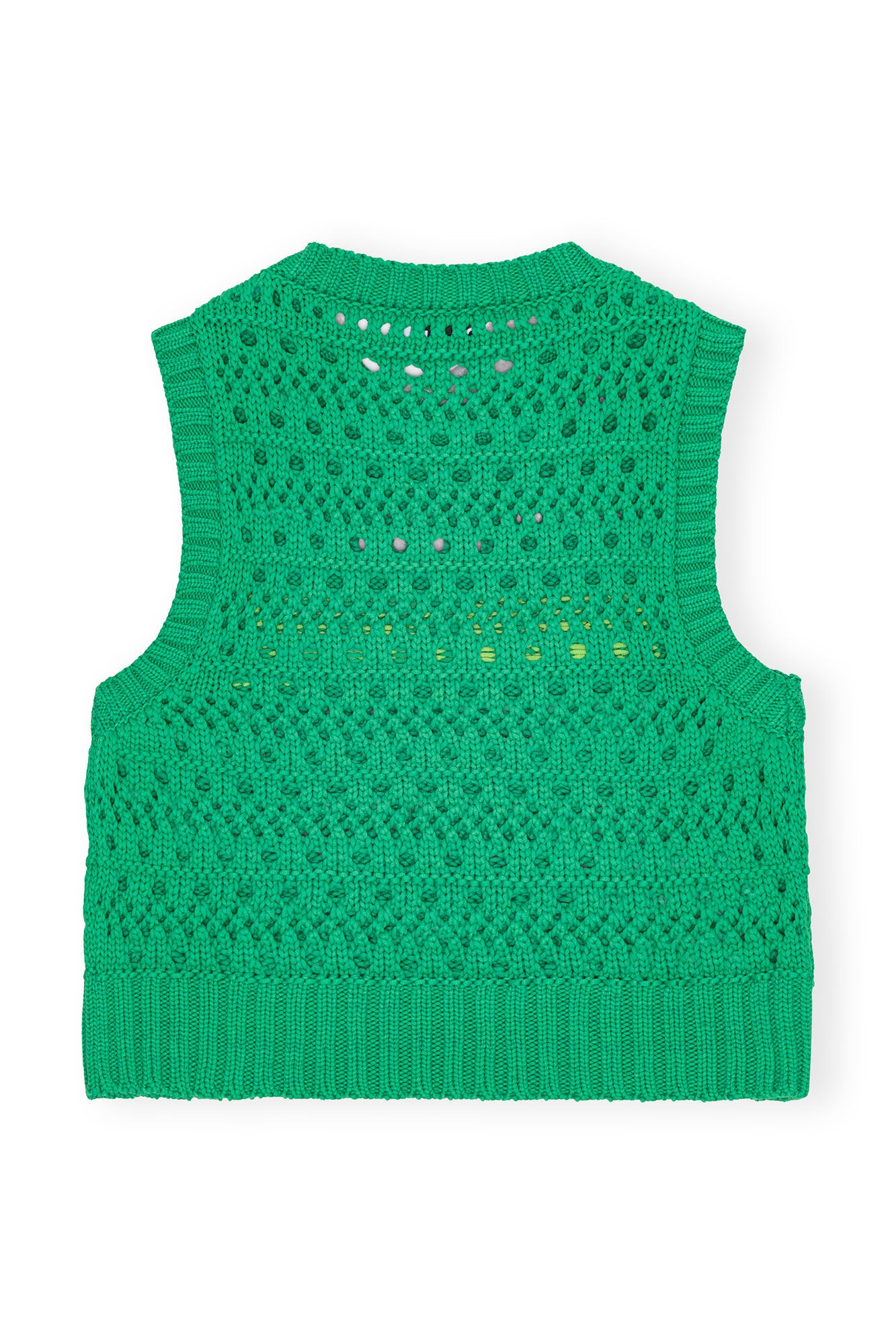 GREEN COTTON ROPE VEST - 2