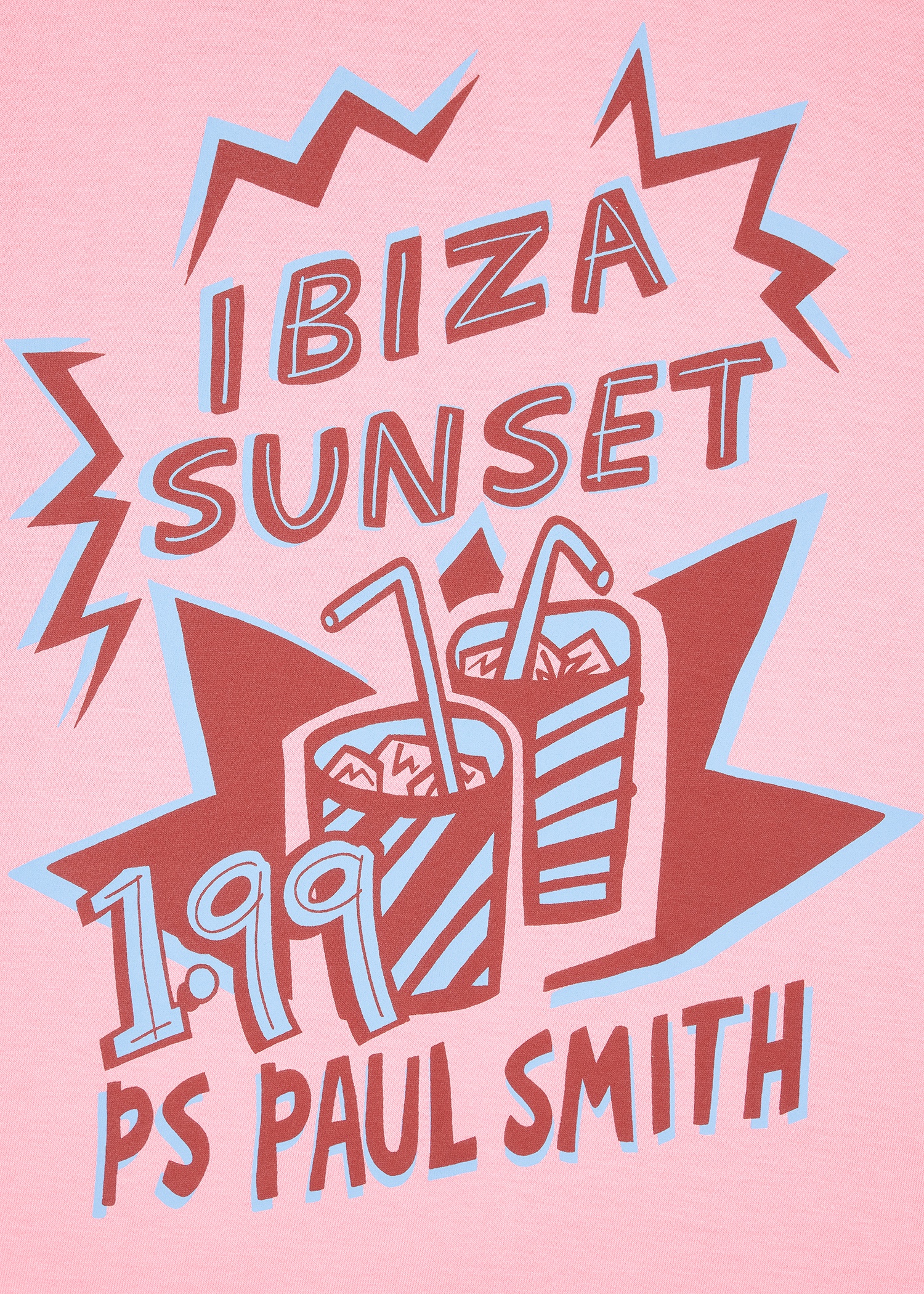 Women's Pink 'Ibiza Sunset' Print T-Shirt - 2