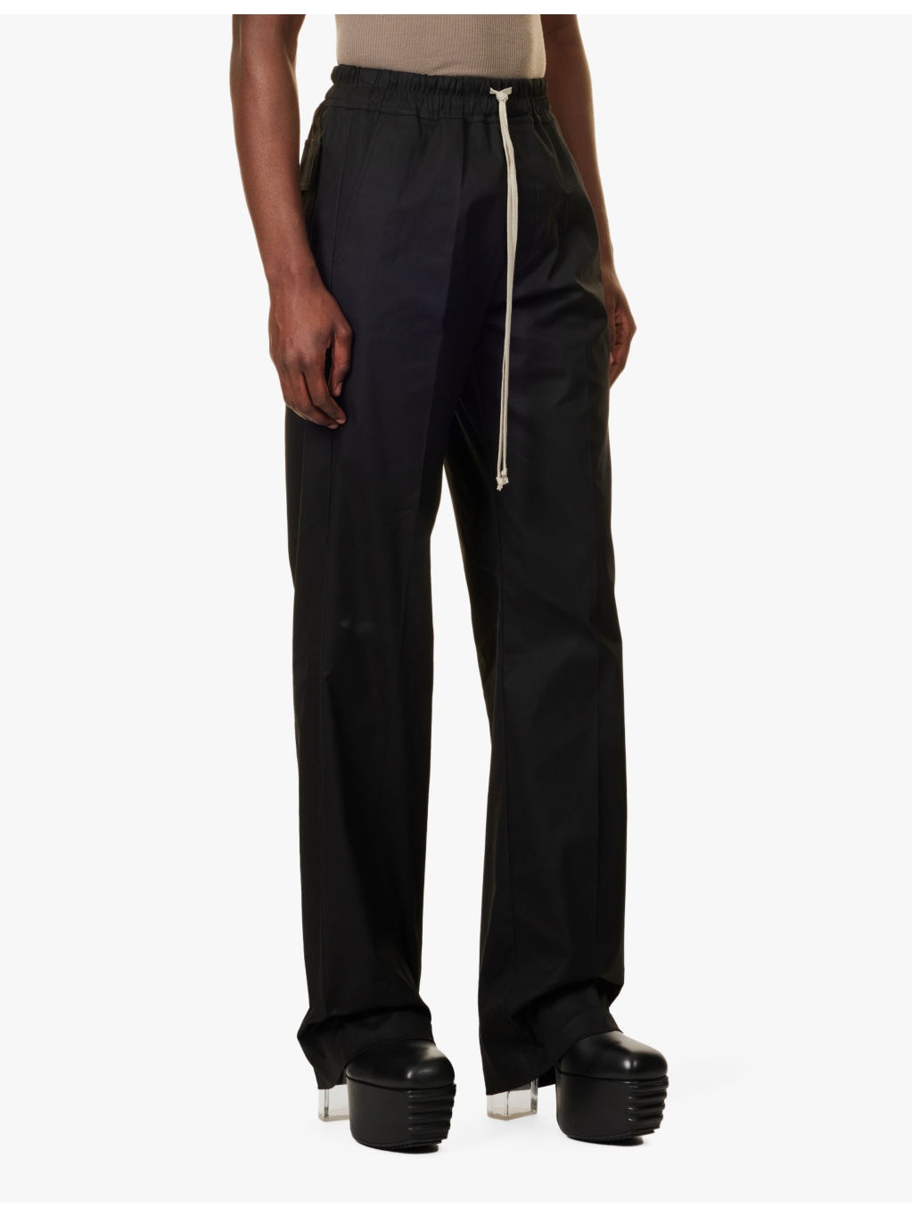 Dietrich drawstring-waist relaxed-fit cotton trousers - 3