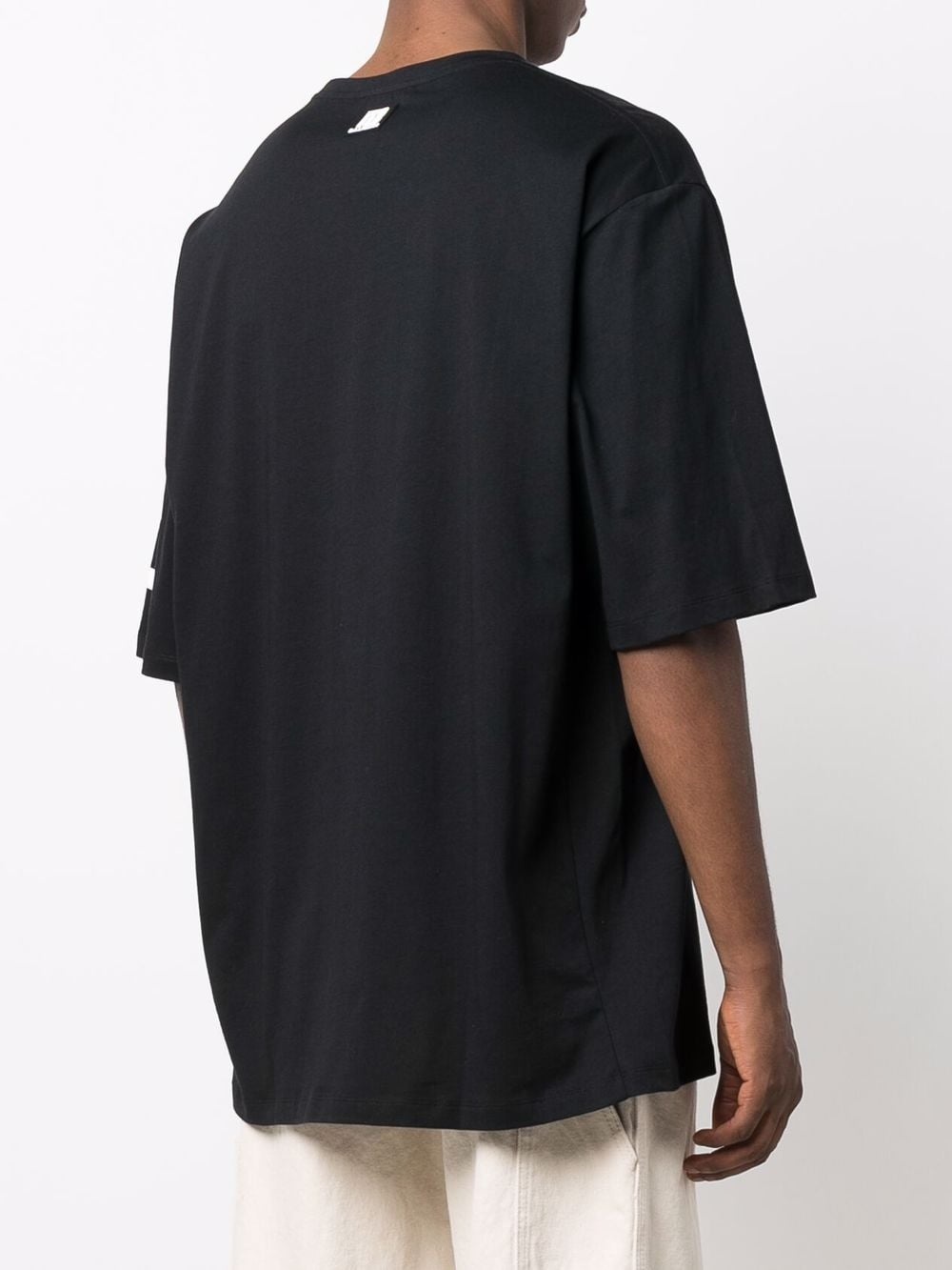 side logo-print oversize T-shirt - 4