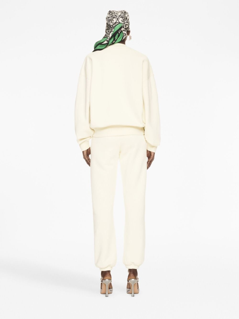 OW-print cotton track pants - 4