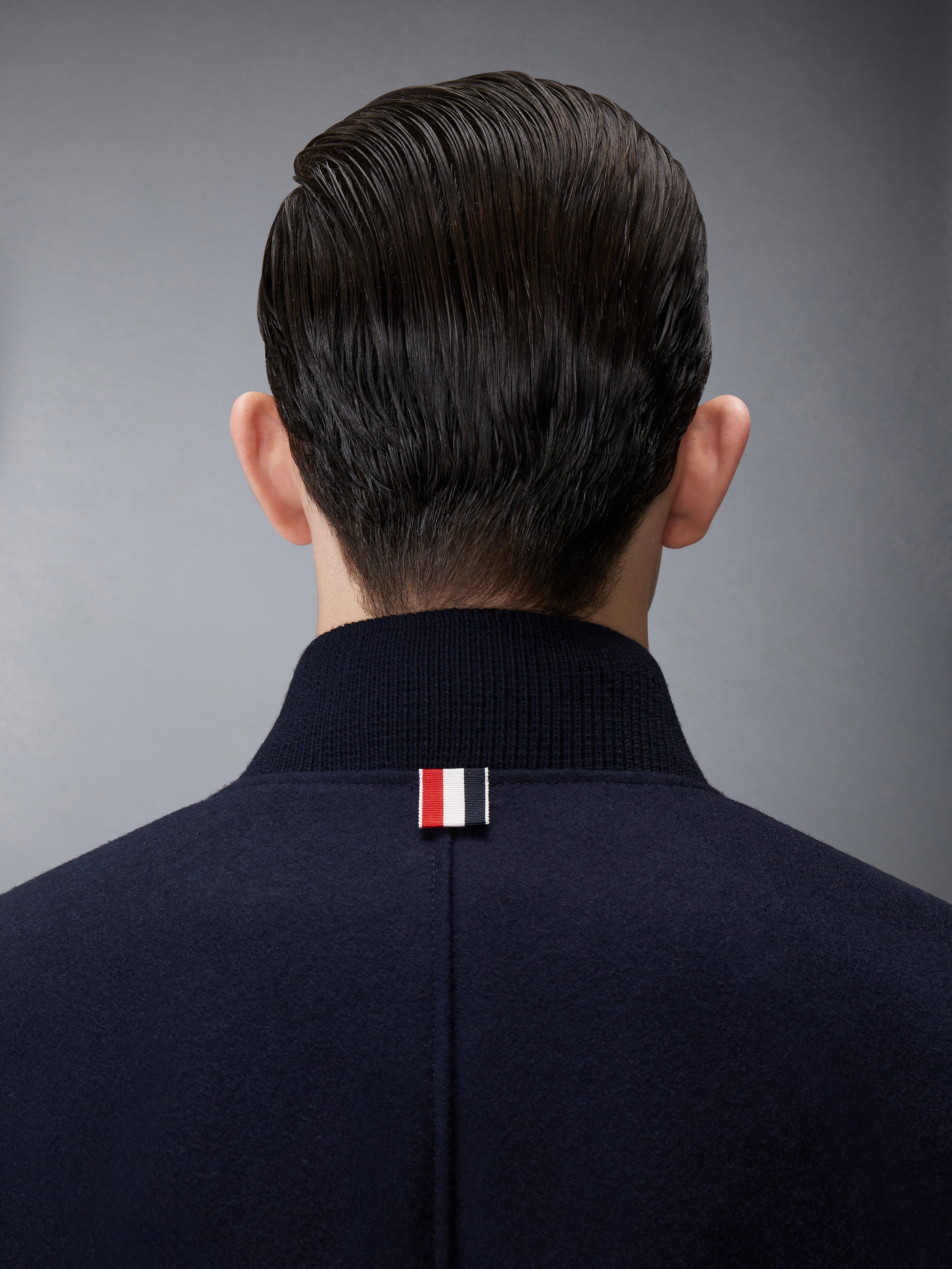 MELTON WOOL 4-BAR OVERSIZED BLOUSON JACKET - 2