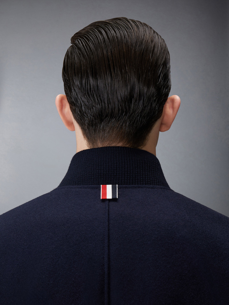 Thom Browne MELTON WOOL 4-BAR OVERSIZED BLOUSON JACKET outlook