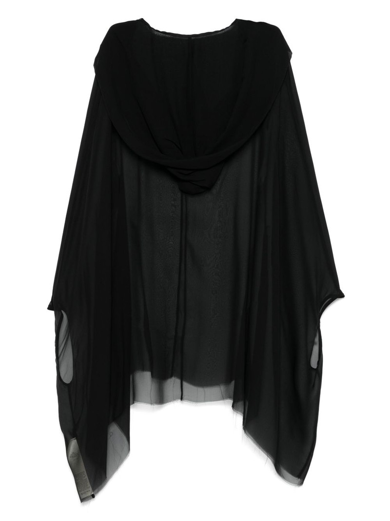 Rick Owens silk hooded jacket outlook