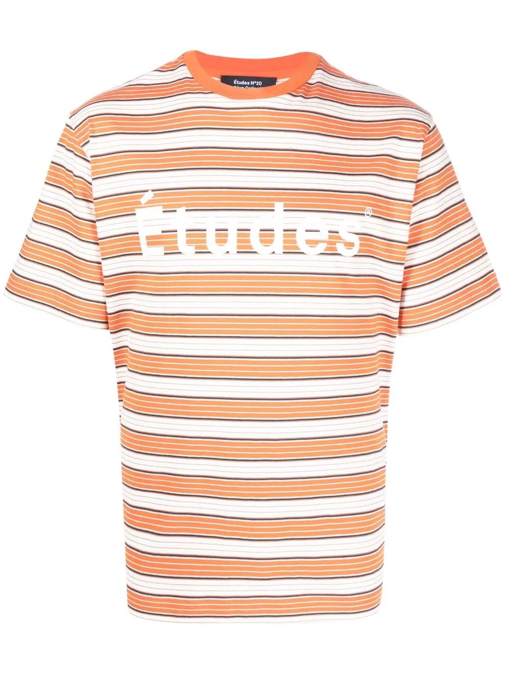 logo-print striped T-shirt - 1