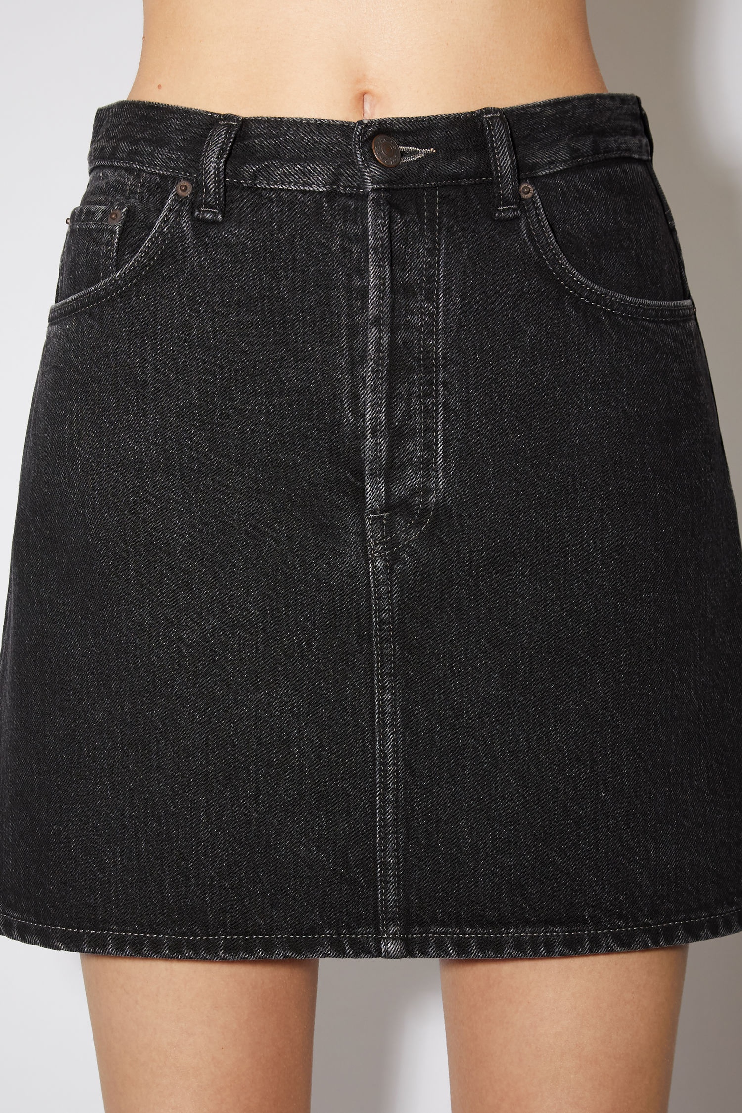 Denim mini skirt - Black - 6