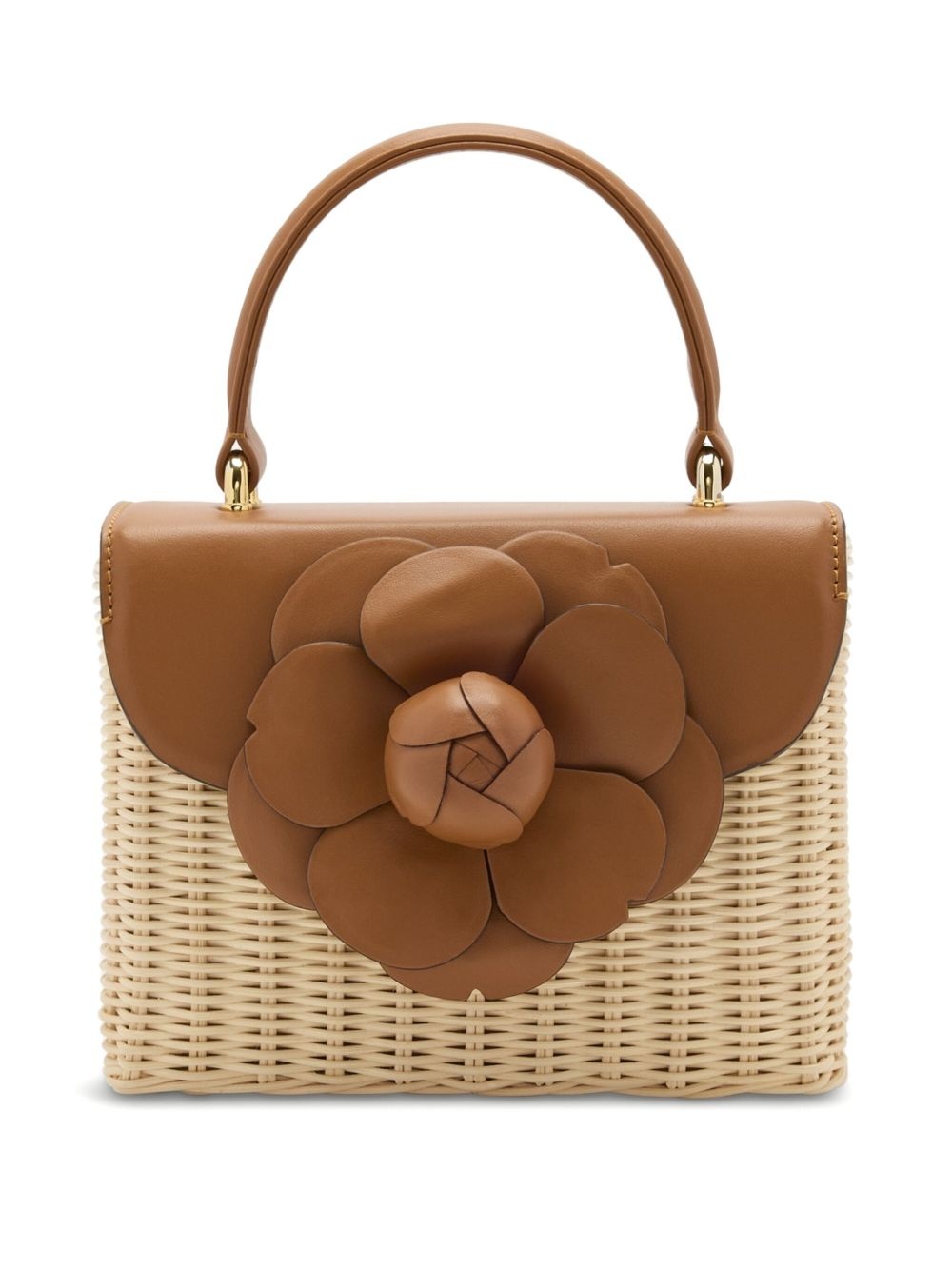 flower-appliqué tote bag - 4