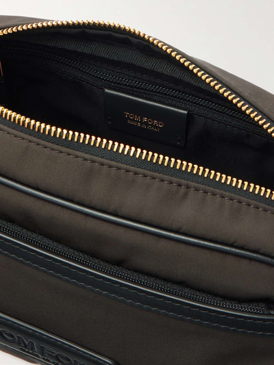 TOM FORD Leather-Trimmed Nylon Wash Bag outlook