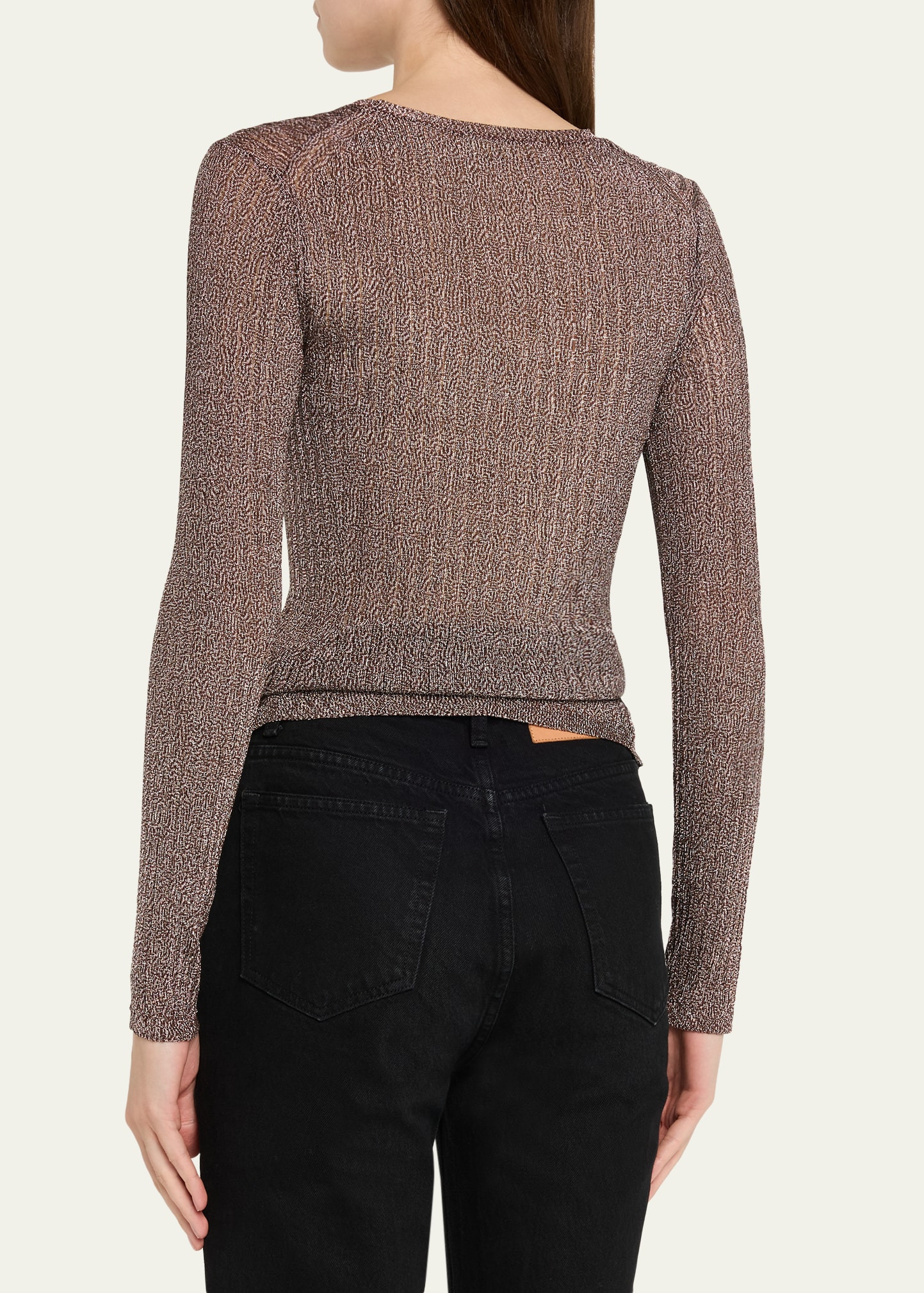Vianca Sparkly Long-Sleeve Tee - 3
