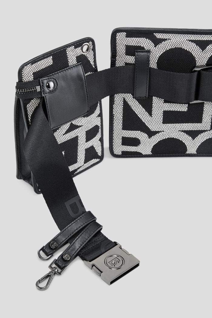 Pany Alisar Multipocket belt bag in Black/White - 6