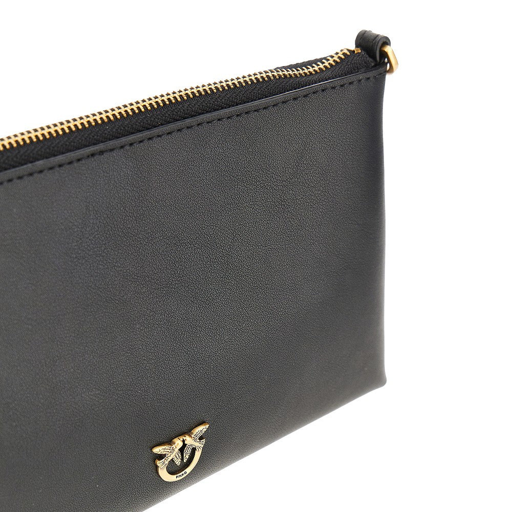 LEATHER POUCH WITH SHOULDER STRAP - 4