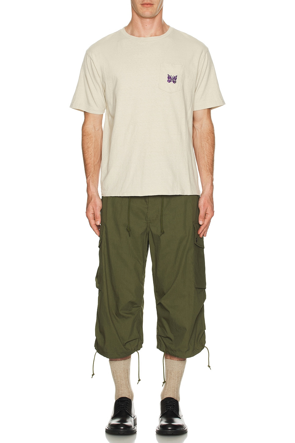 Papillon Embroidered Pocket Tee - 5