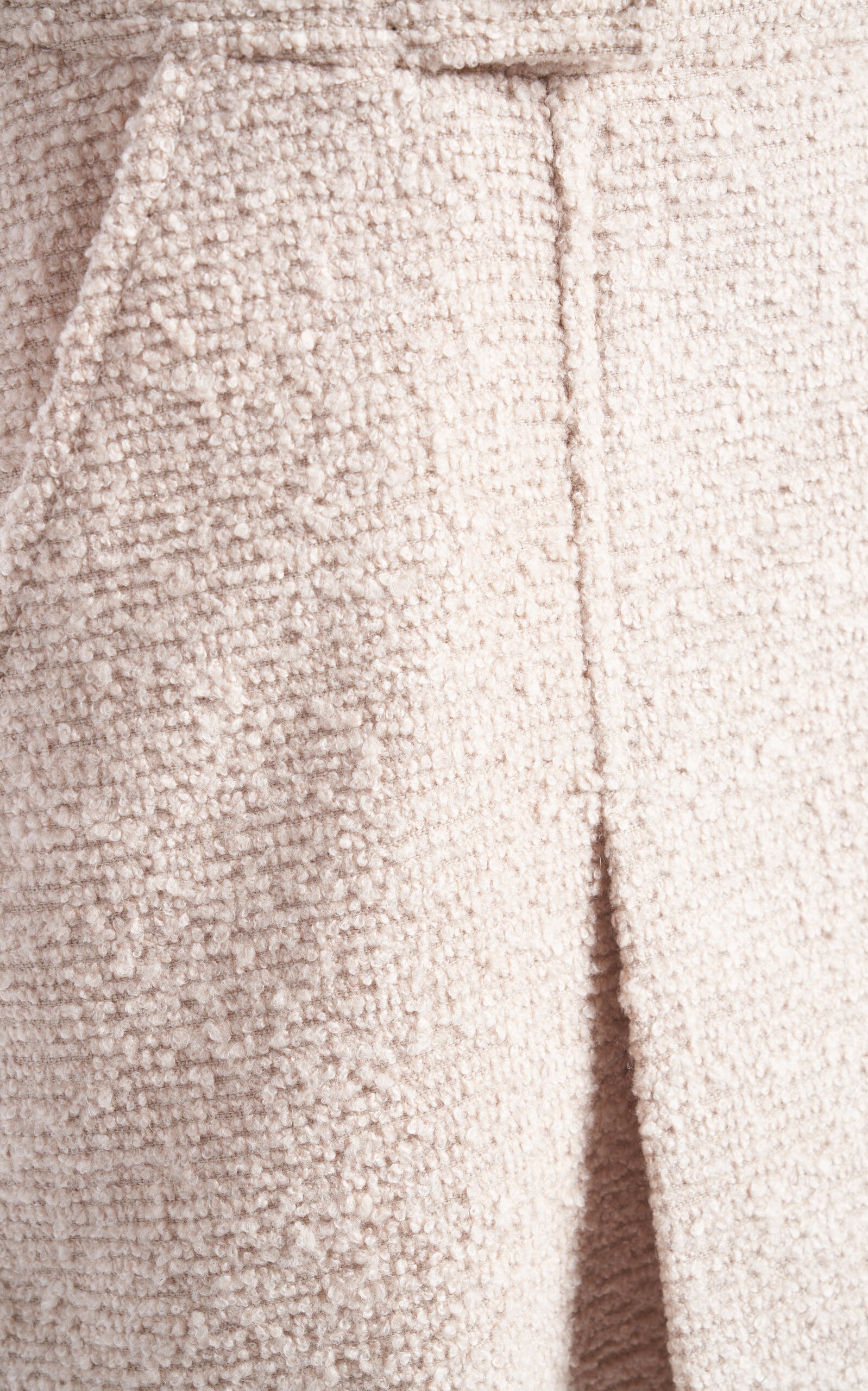 Pleated Wool-Bouclé Mini Skirt nude - 4