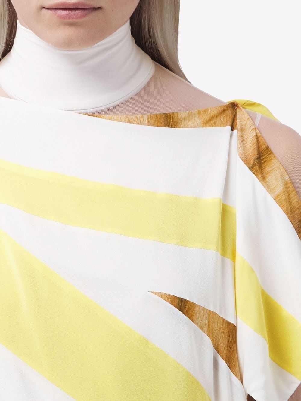 graphic-print asymmetric dress - 5