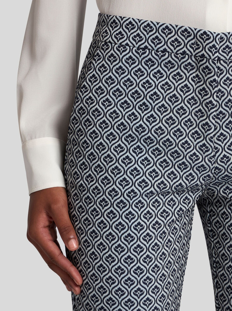 Etro COTTON TROUSERS WITH MEDALLIONS AND FLOWERS outlook