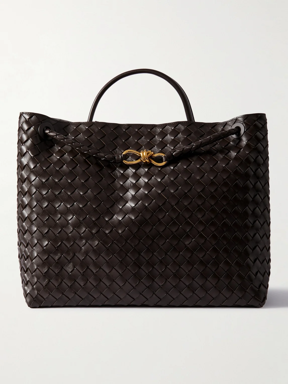 Andiamo Large Intrecciato Leather Tote Bag - 1