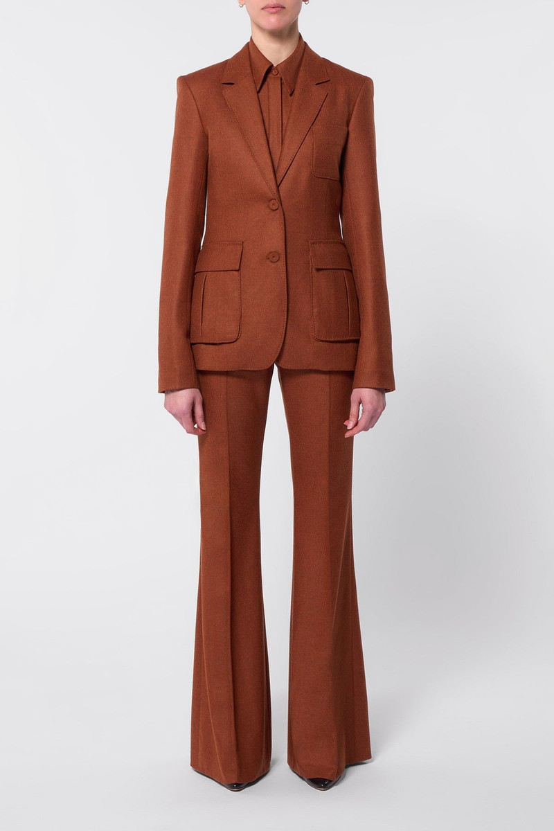 GABRIELA HEARST Louisa Blazer in Rust Melange Virgin Wool Cashmere Flannel outlook