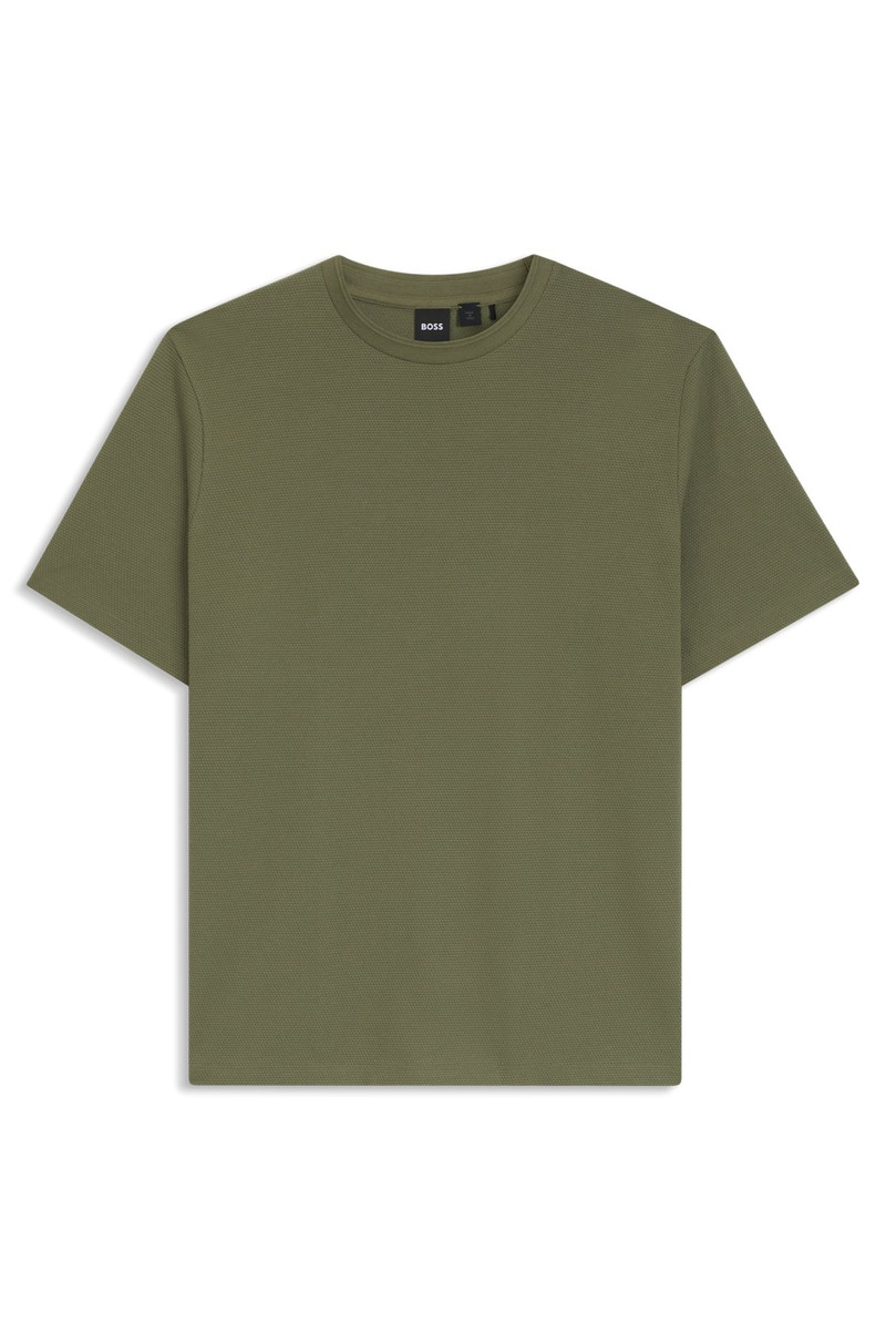 COTTON-BLEND T-SHIRT WITH BUBBLE-JACQUARD STRUCTURE 1