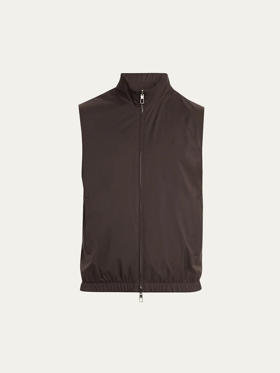 Men's Microfiber/Wool Reversible Zip Vest - 1