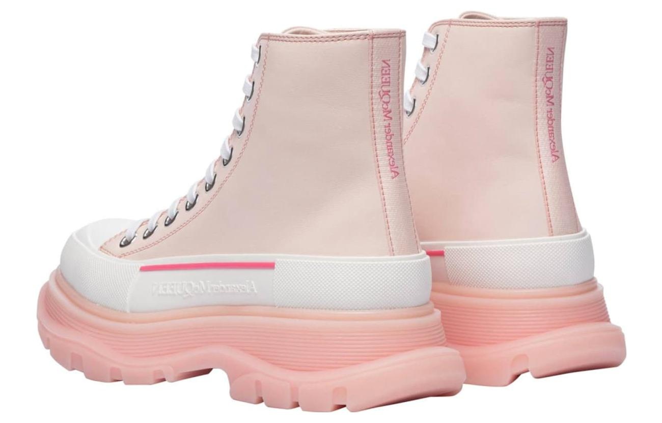 (WMNS) Alexander McQueen Tread Slick Boots 'Pink White' 702041WHZ6D6898 - 4