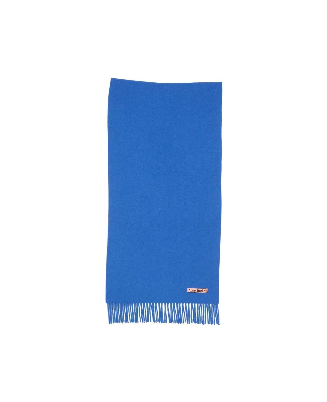 Logo Patch Fringed Scarf - 1