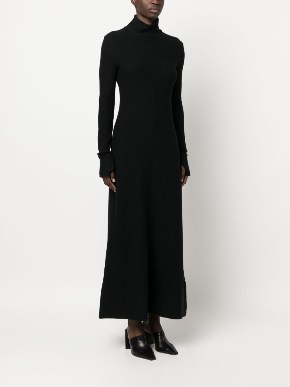 long-sleeve knitted dress - 3