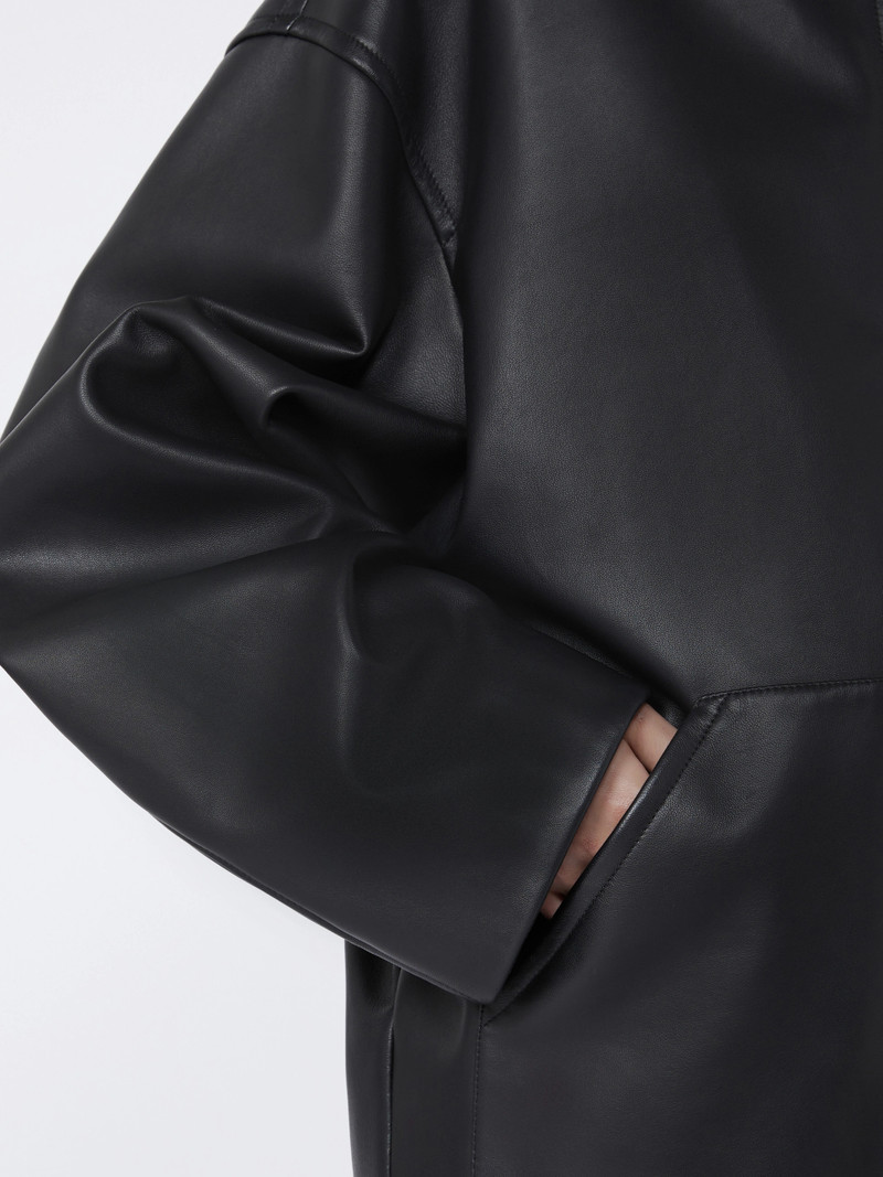 ADUNCO1234 Leather hoodie - RUNWAY - BLACK 6