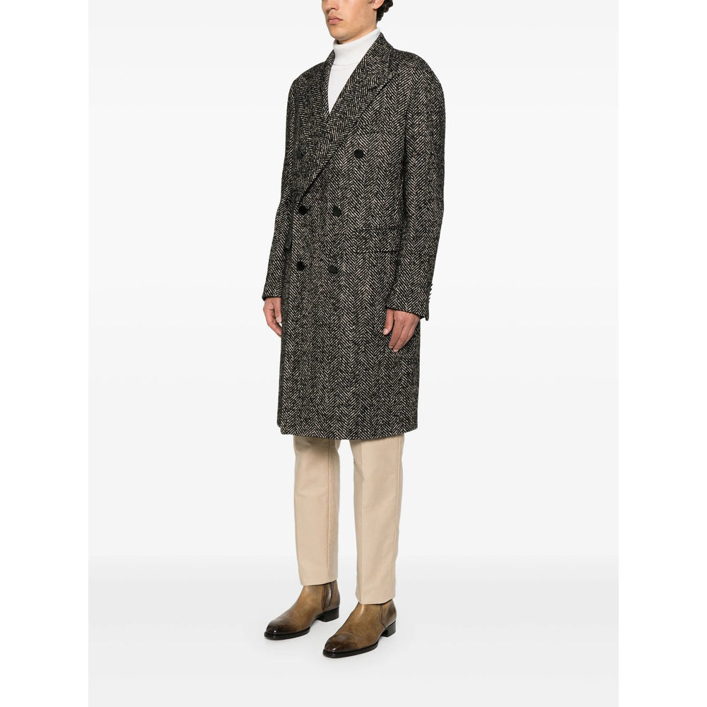 TAGLIATORE - Tagliatore Black Coats - Double Breasted Coats Men - 2