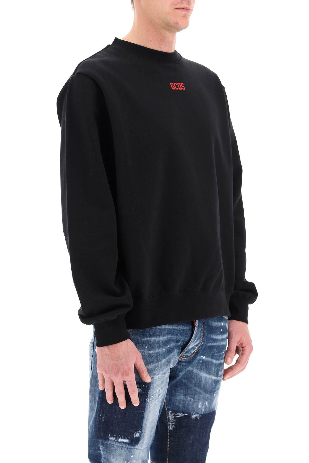 CREW NECK SWEATSHIRT WITH RUBBERIZED LOGO - 3