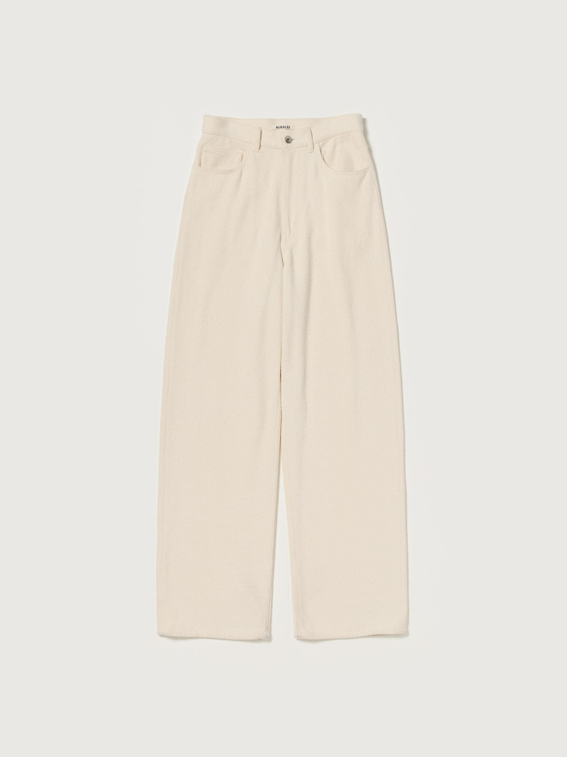 SILK NEP DENIM 5P WIDE PANTS 1