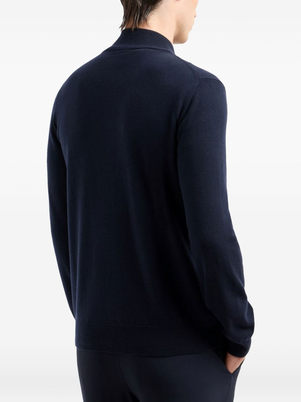 high-neck zip-up cardigan - 4