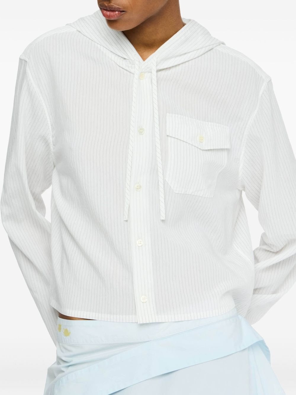 cropped hooded shirt - 6