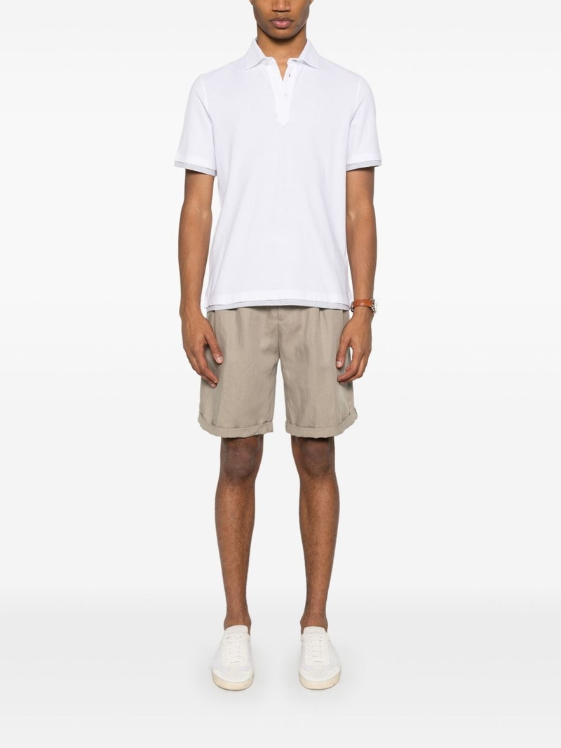 Brunello Cucinelli faux-layered polo shirt outlook
