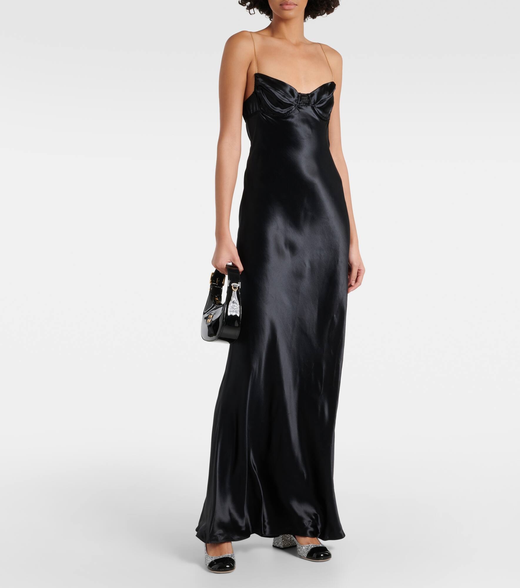 Embellished satin gown - 2