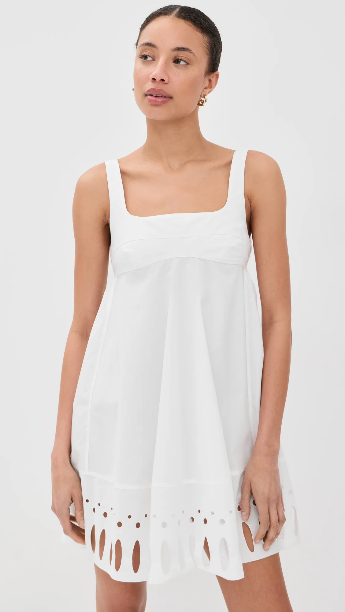 Babydoll Eyelet Robe Dress - 1