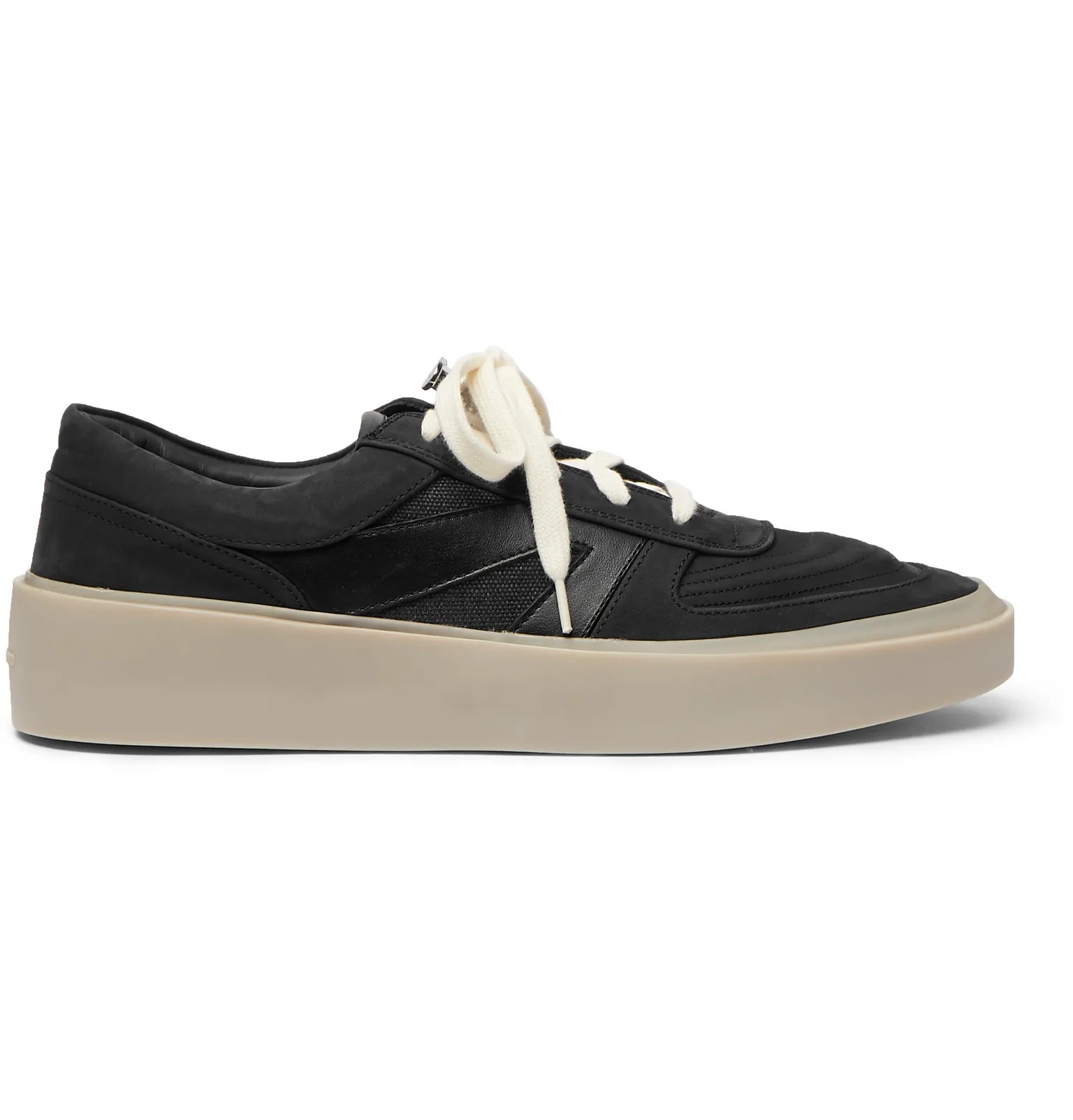 Leather, Nubuck and Mesh Sneakers - 1