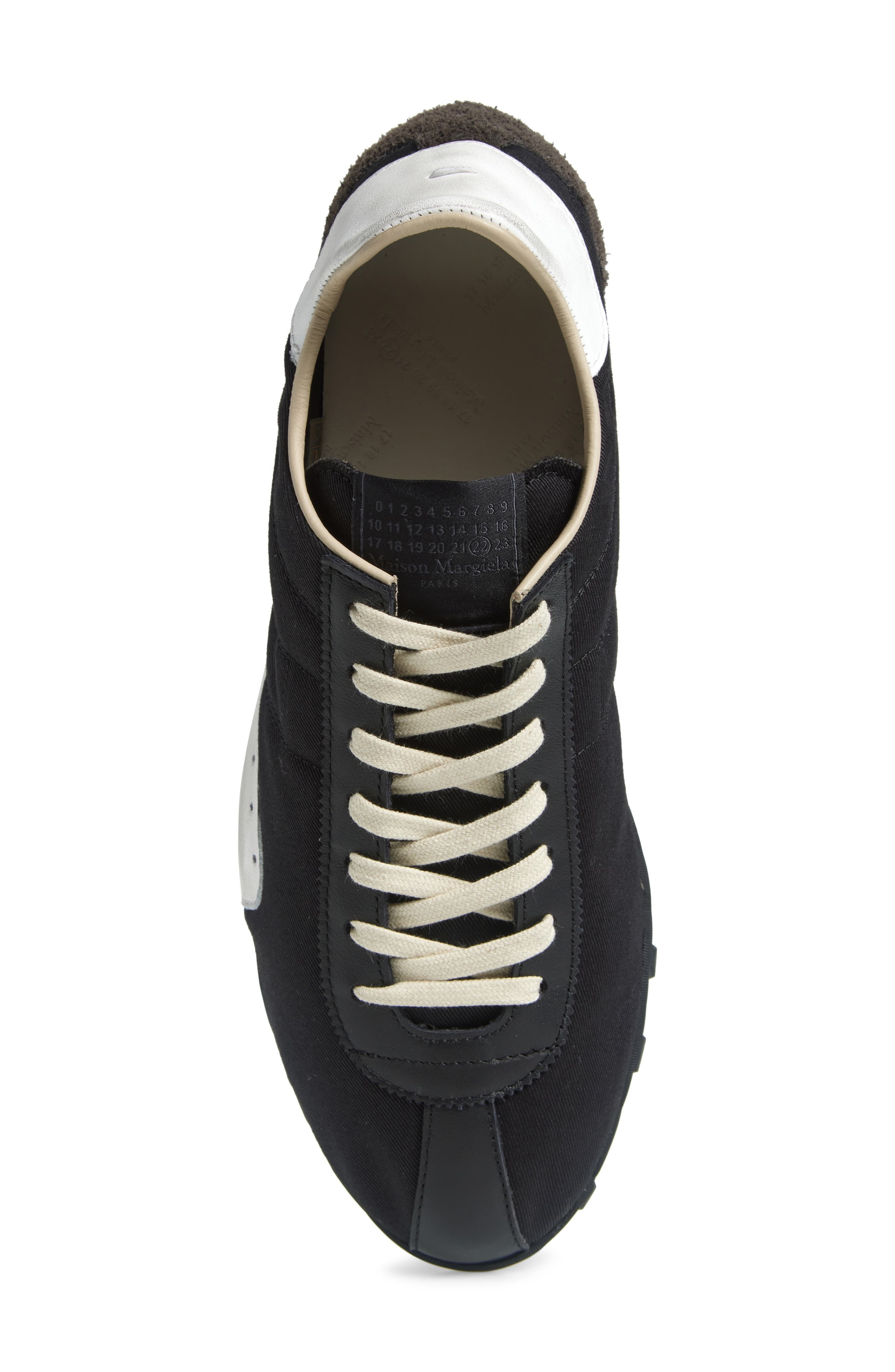 Maison Margiela Sprinter Low Top Sneaker in Black/White/Anthracite at Nordstrom - 5