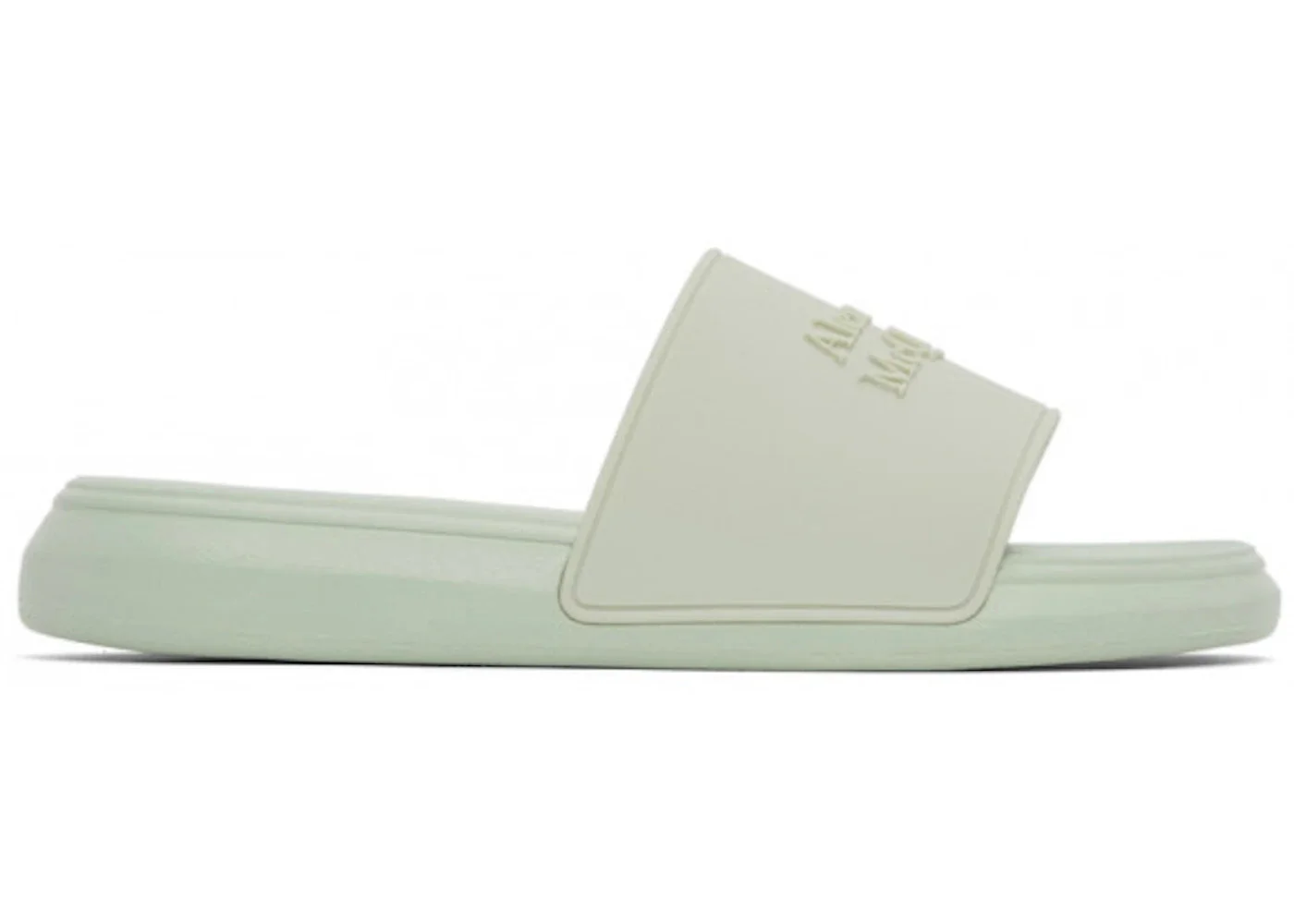 Alexander McQueen Logo Slides Green - 1