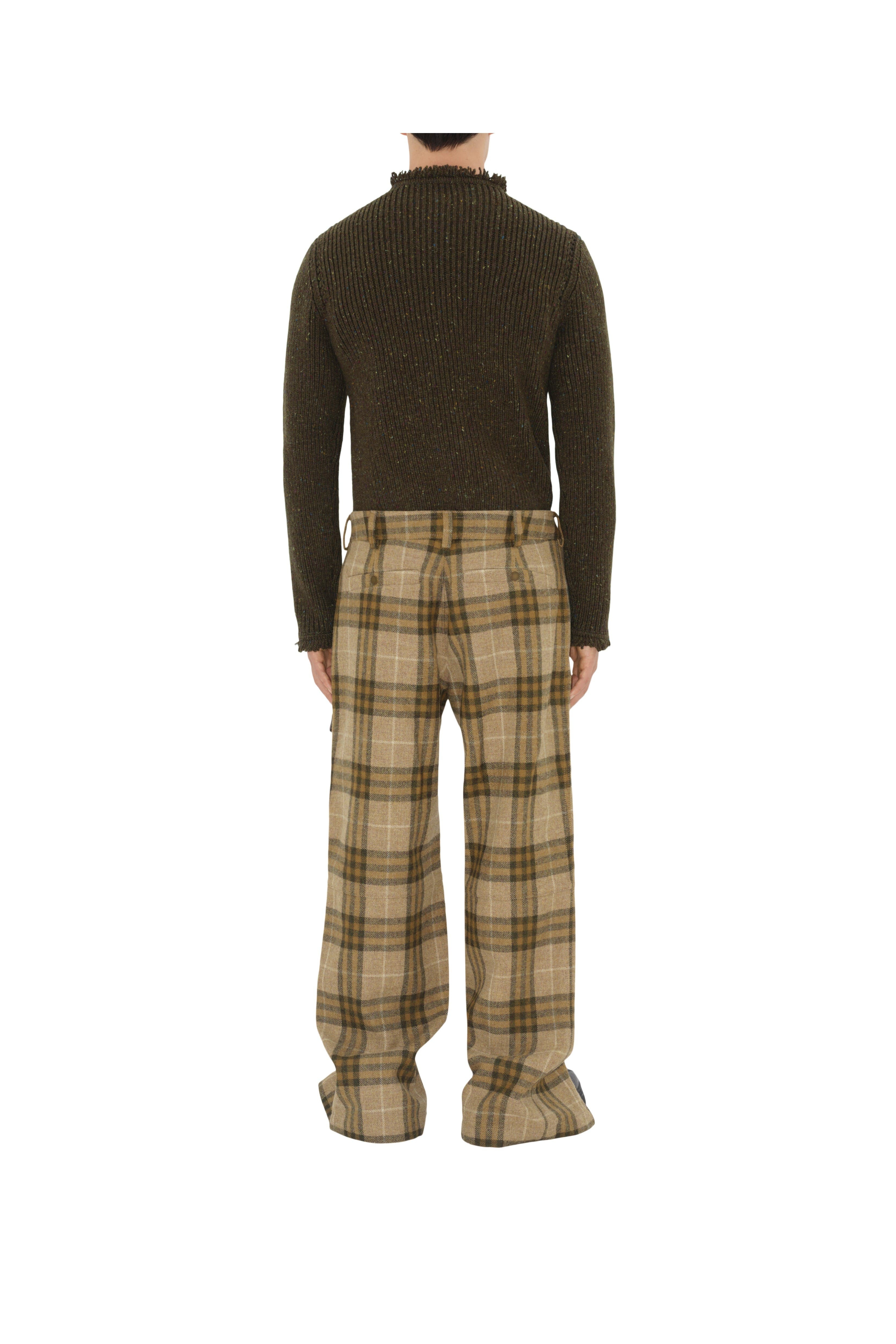 burberry Check Wool Zip Trousers in Camp at Nordstrom - 4