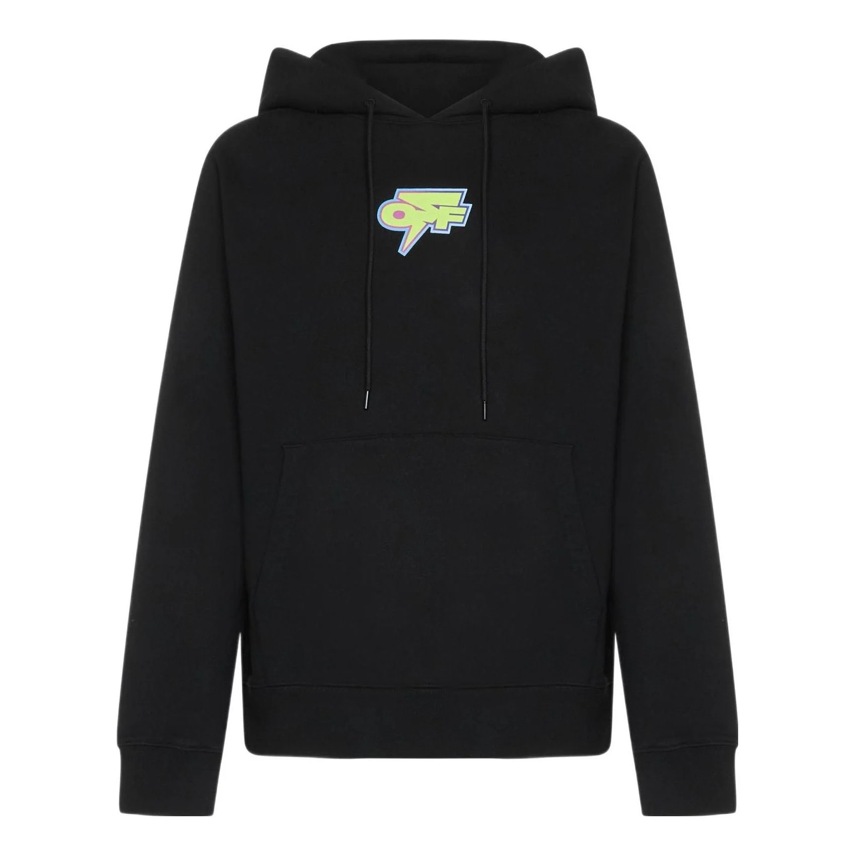 Men's Off-White FW22 Back Logo Printing Hooded Long Sleeves Ordinary Version Black OMBB097F22FLE0064 - 1