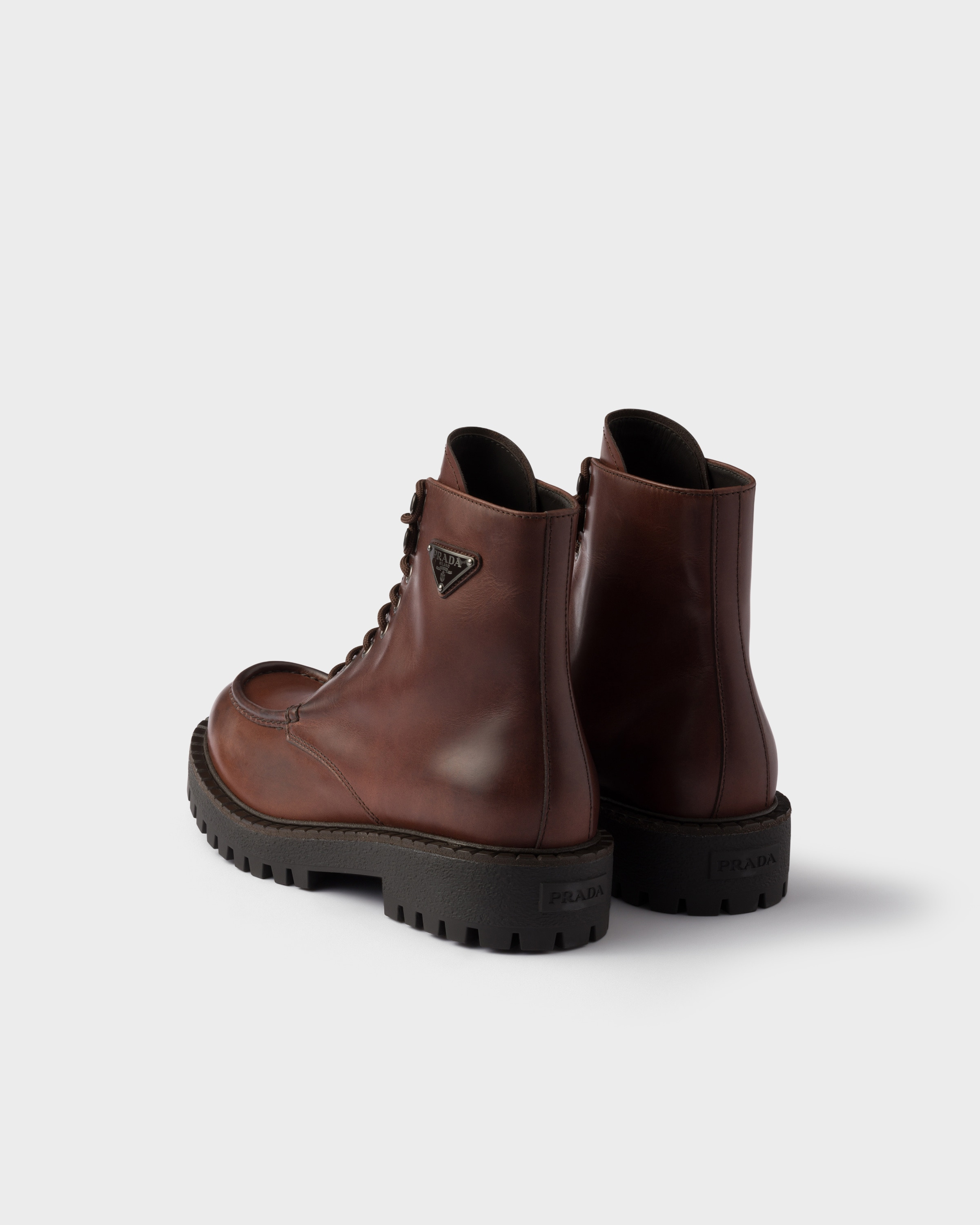 Laced leather booties - 4