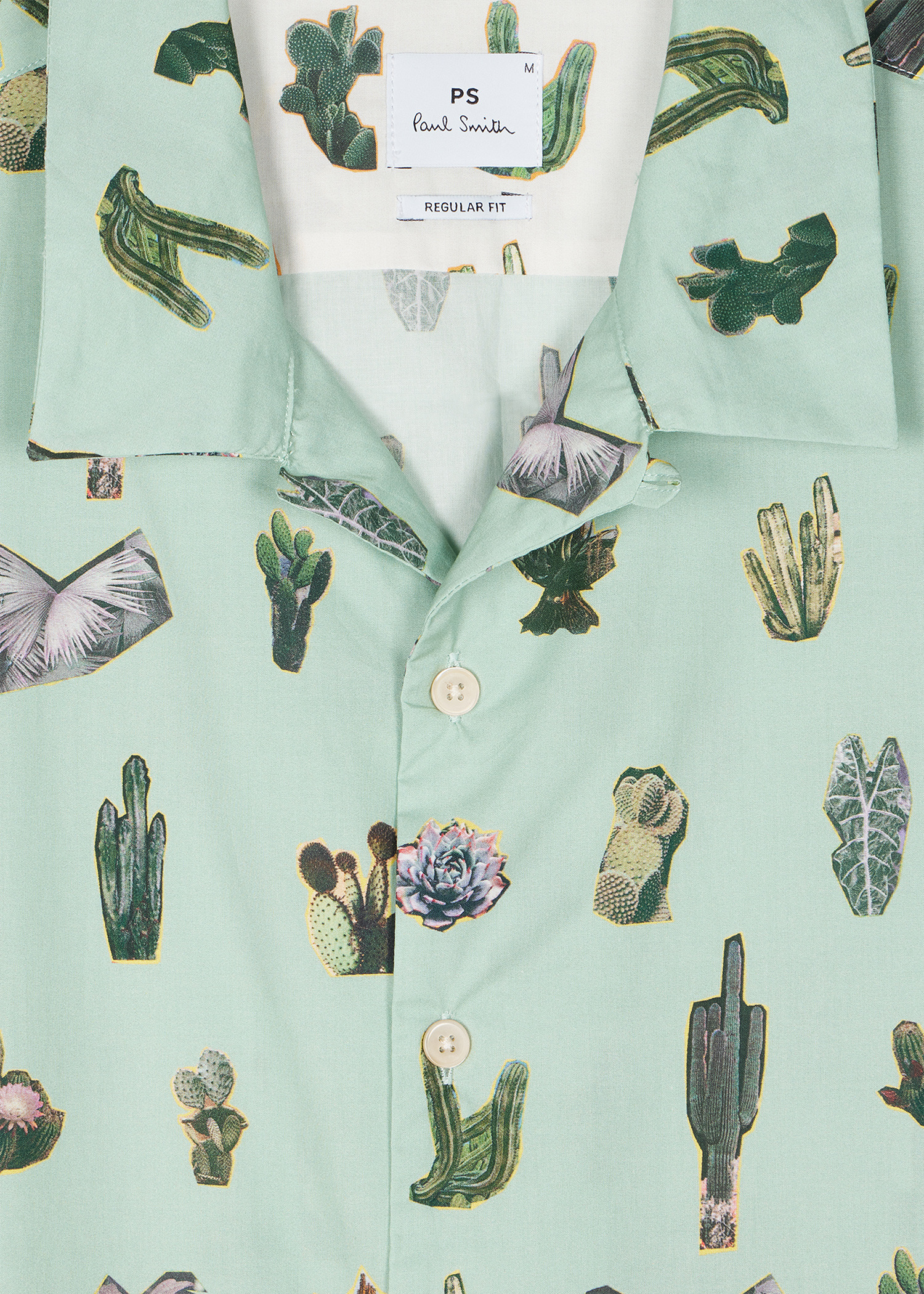 Pale Green Short Sleeve Prickly Pear Shirt - 2