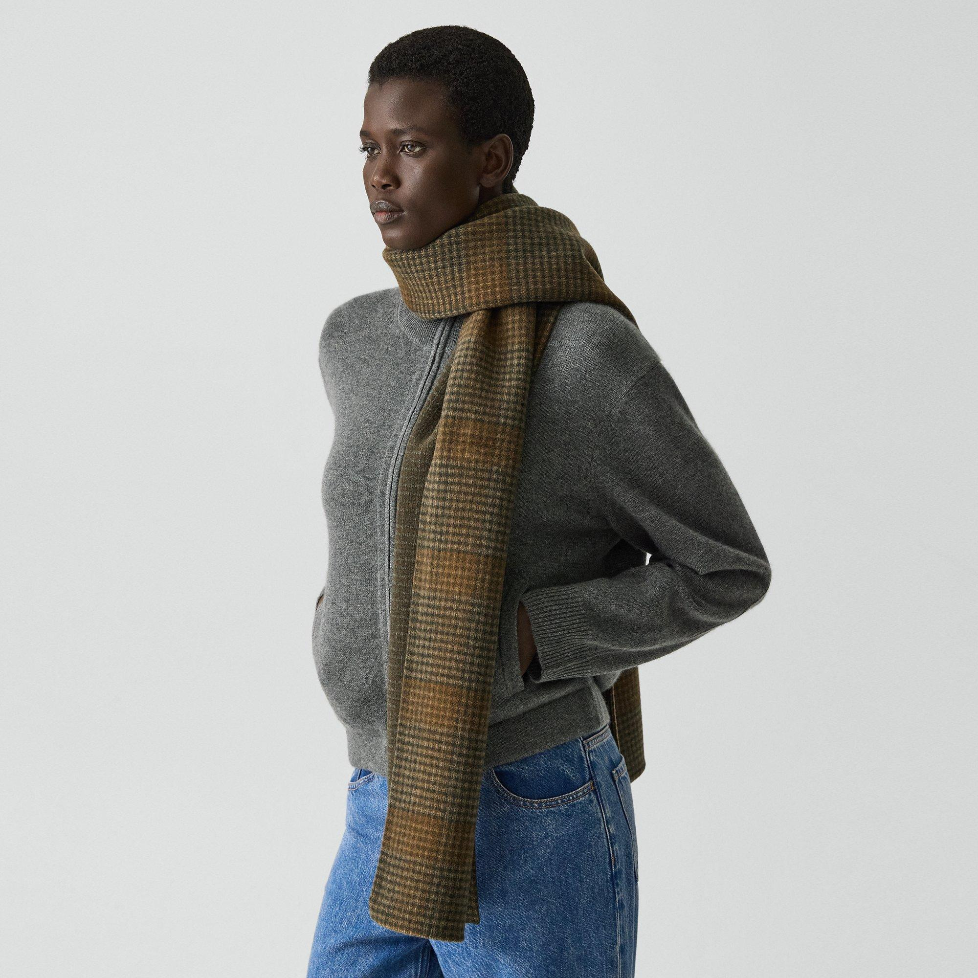 Stole in Plaid Double-Face Wool-Cashmere - 2