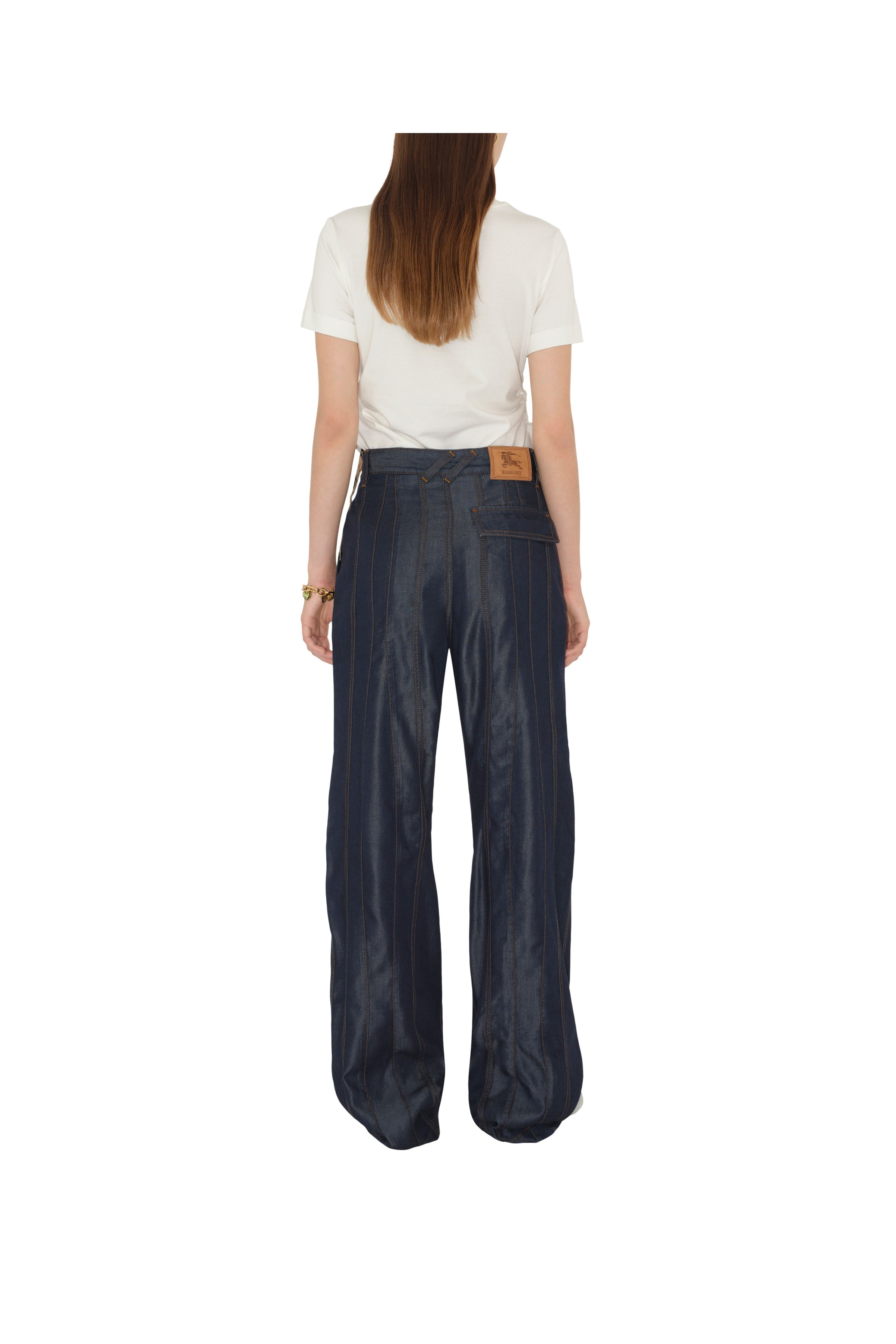 burberry Panelled Denim Trousers in Indigo at Nordstrom - 4