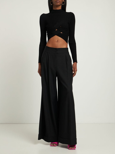 PUCCI Twill wide pants w/ logo outlook