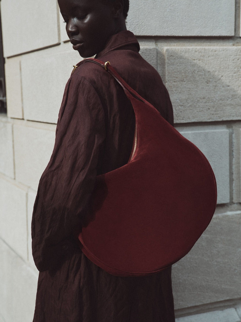 Liffner MOON HOBO MAROON SUEDE outlook
