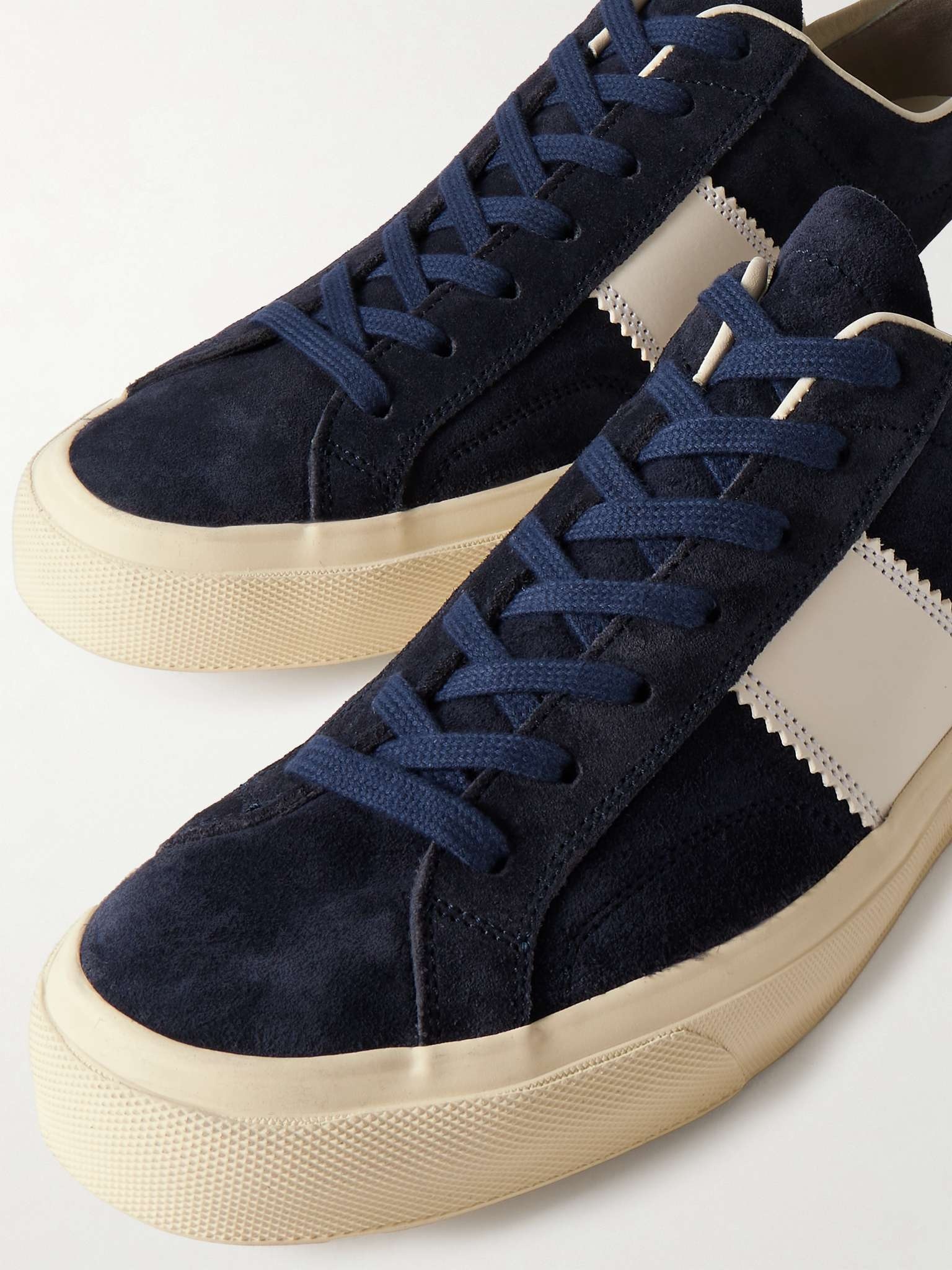 Cambridge Leather-Trimmed Suede Sneakers - 5