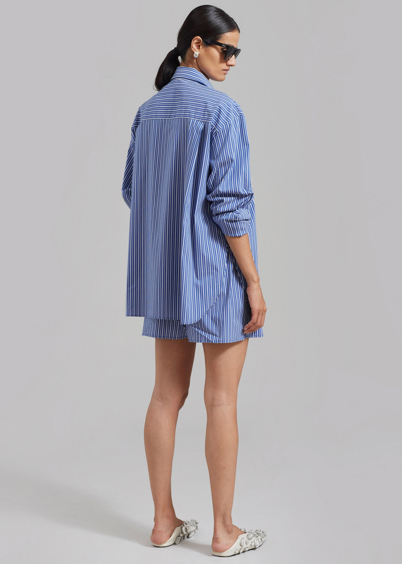 Mirca Pocket Shirt - Blue Multi Stripe 9